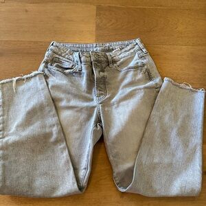 Old navy OG Straight button fly gray denim size 6